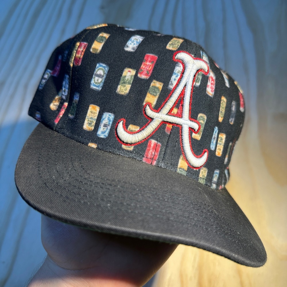 Acapulco Gold Beer Can Print Snapback Hat Black Embroidered A Logo USA Made